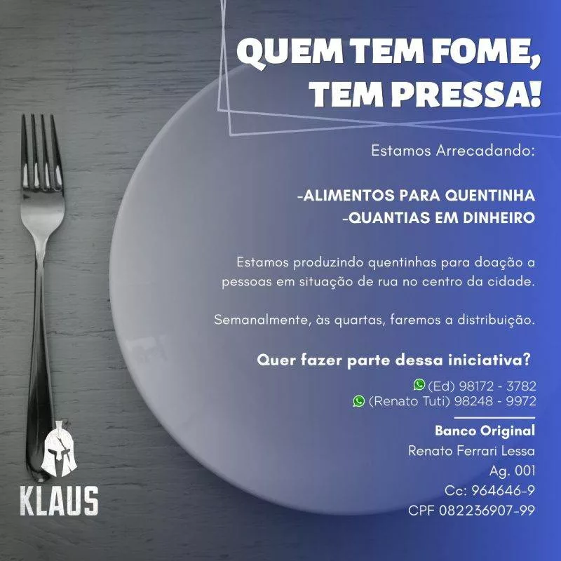 Box do Rio, Klaus CrossFit arrecada alimentos para moradores de rua