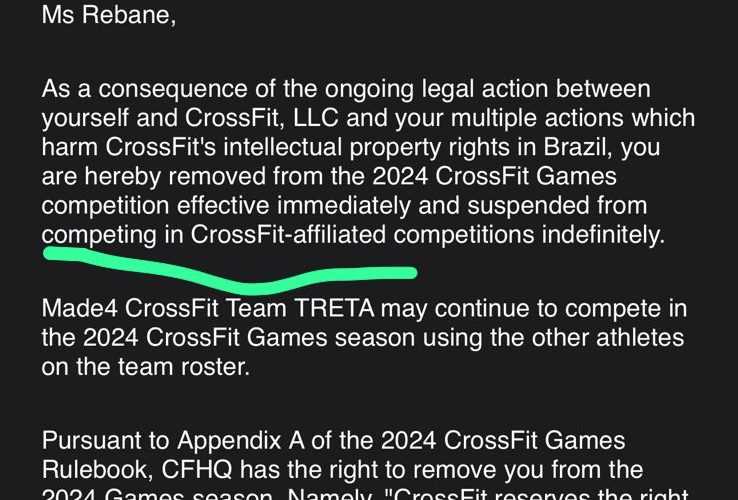 Tatá Rebane é suspensa de competições oficiais da CrossFit indefinidamente