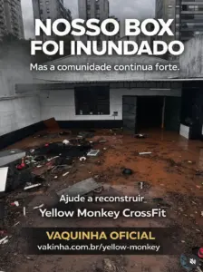 Yellow Monkey CrossFit é Inundado por Fortes Chuvas; Alunos Criam Vaquinha para Reconstrução