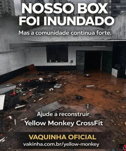 Yellow Monkey CrossFit é Inundado por Fortes Chuvas; Alunos Criam Vaquinha para Reconstrução