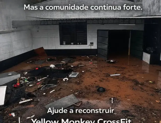 Yellow Monkey CrossFit é Inundado por Fortes Chuvas; Alunos Criam Vaquinha para Reconstrução
