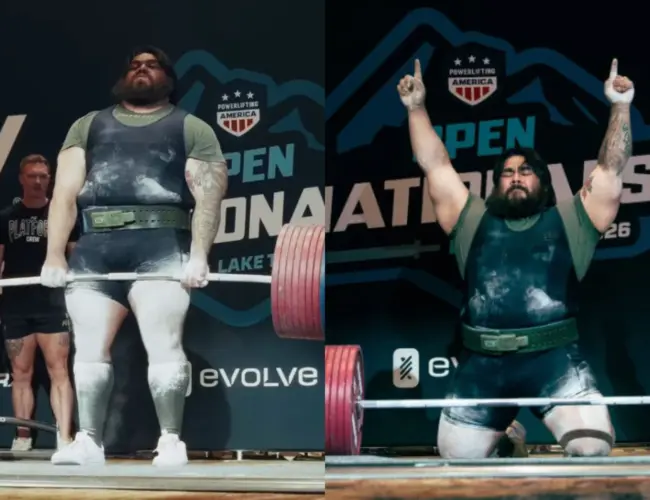 Jesus Olivares Quebra Recorde Americano com Deadlift de 417,5 kg em Performance Histórica