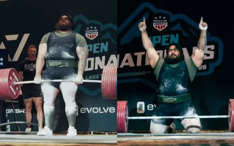 Jesus Olivares Quebra Recorde Americano com Deadlift de 417,5 kg em Performance Histórica
