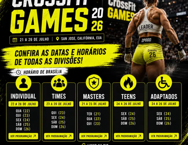 Programação Completa do CrossFit Games 2026: Datas e Horários